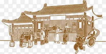 中国风古代店铺