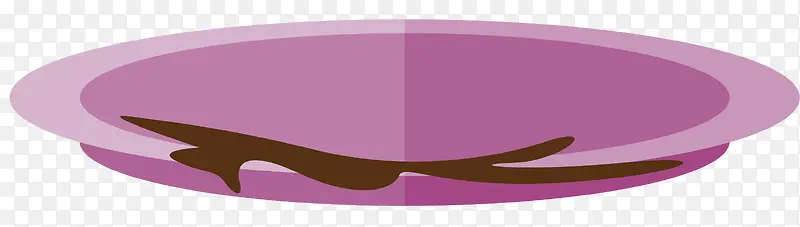 紫色盘子矢量卡通脏餐具