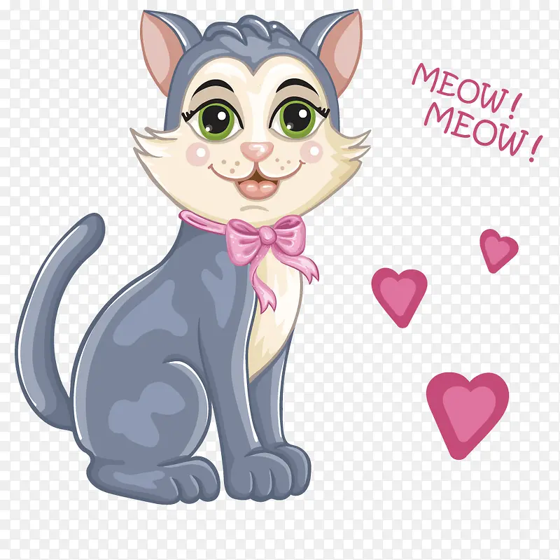 矢量情人节猫咪素材