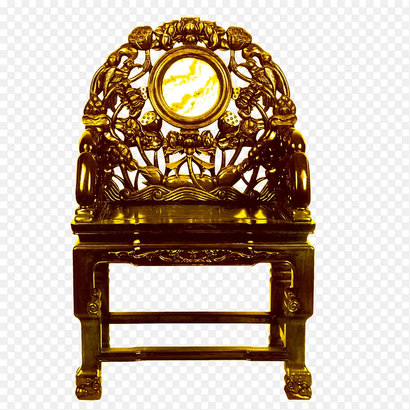 黄色高端古代椅子皇家