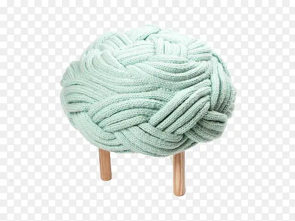 毛线编织的小凳子
