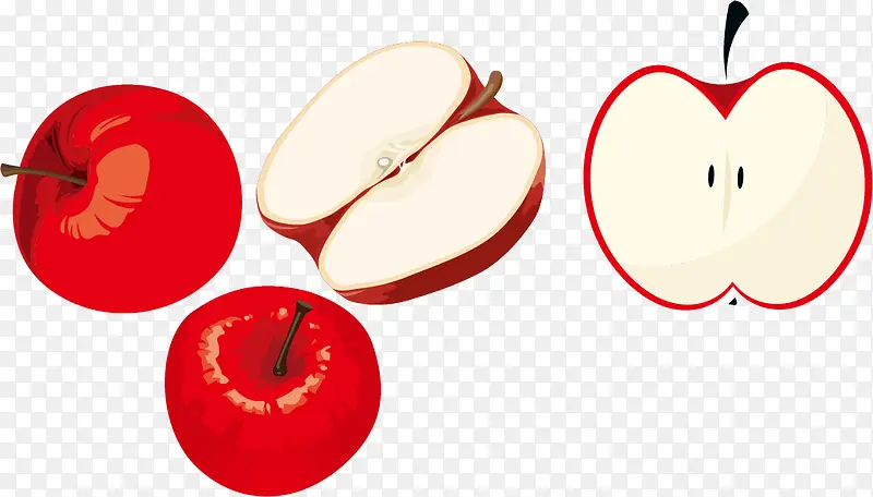 矢量红苹果效果元素免抠素材