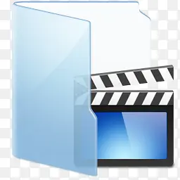 蓝色视频文件夹图标