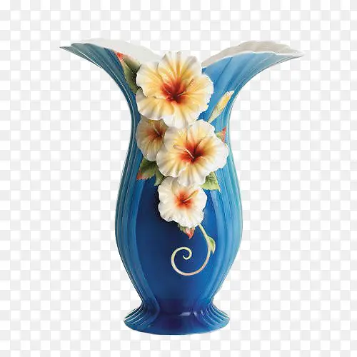 法兰瓷浮花花瓶