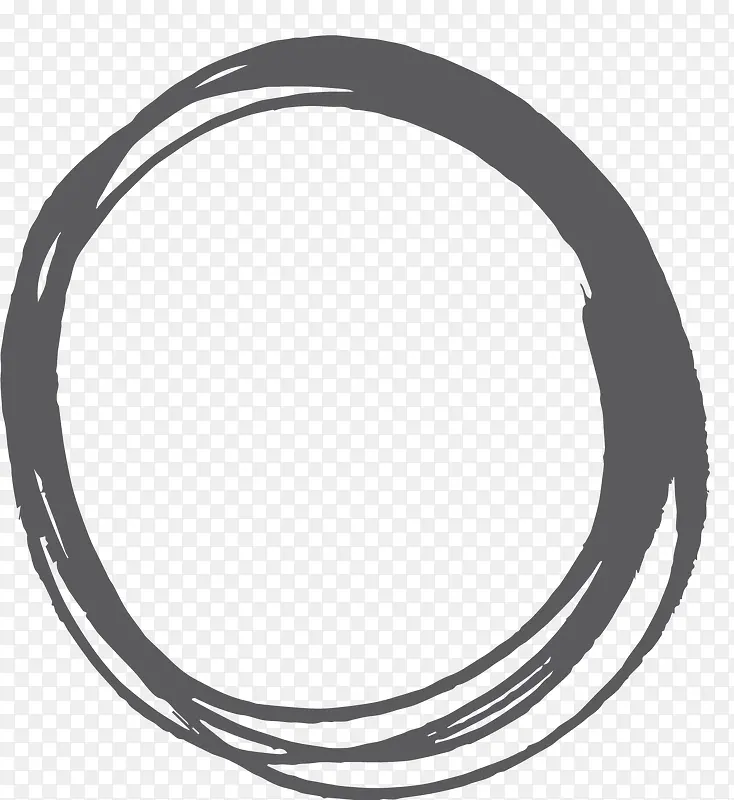 灰色不规则椭圆形圆环