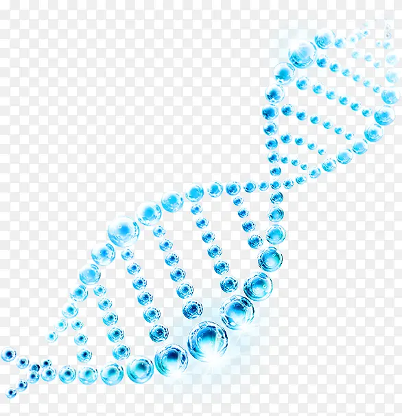 蓝色清新DNA装饰图案