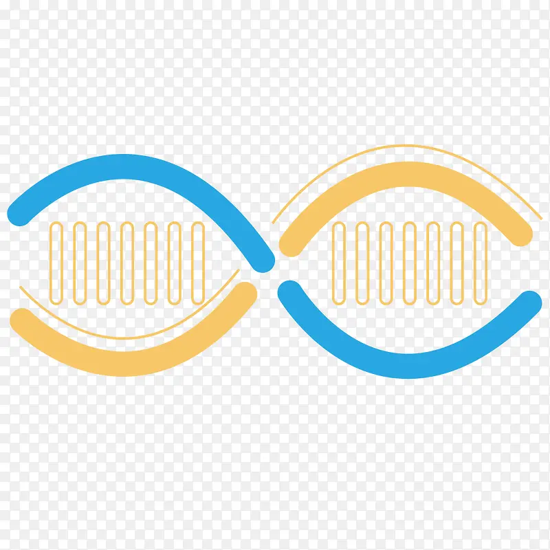 蓝黄DNA双螺旋结构