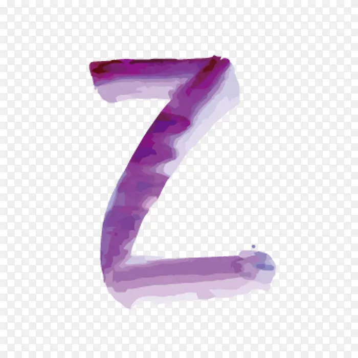 水彩字母Z