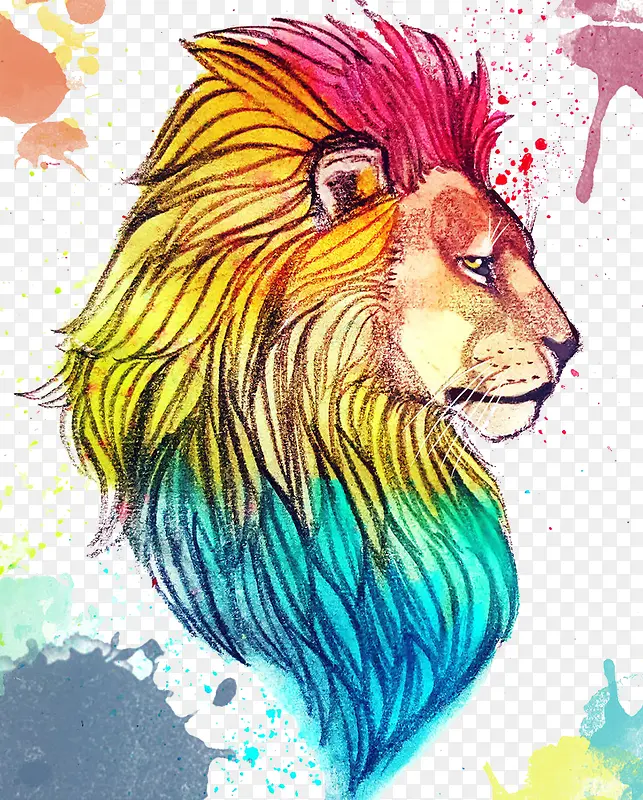 艺术动物狮子