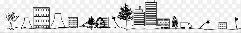 城市建筑手绘图