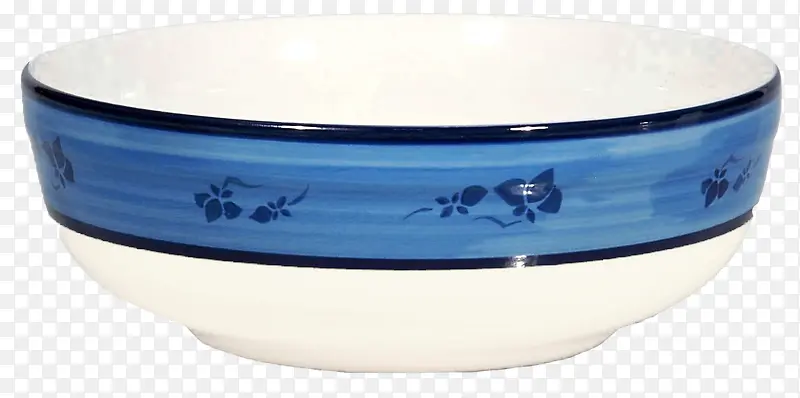蓝色条纹瓷碗