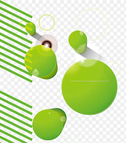 3D绿色圆柱背景矢量素材
