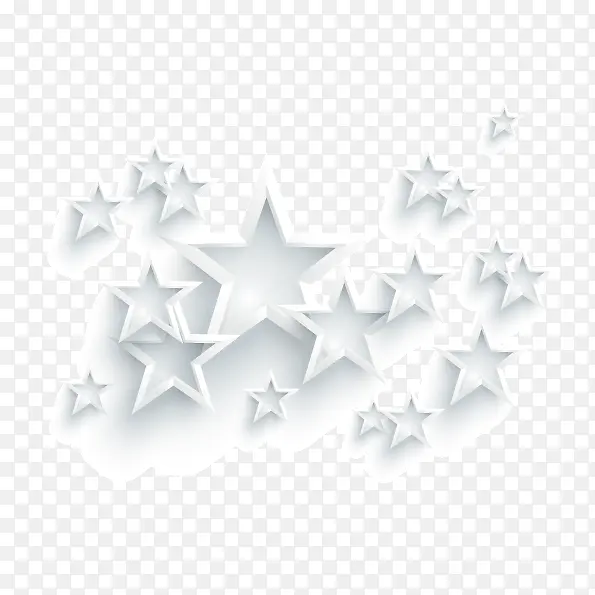 白色投影星星背景装饰矢量图