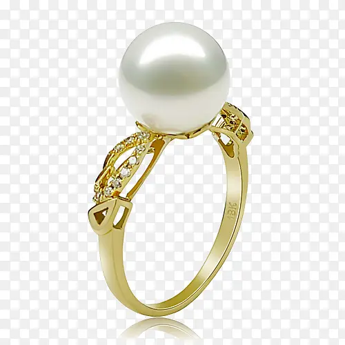 白色珍珠戒指矢量