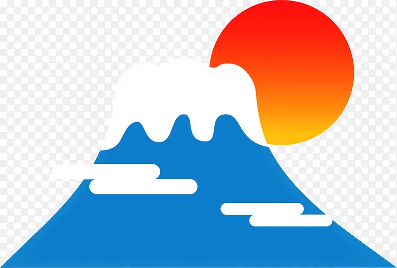日本旅游标志装饰富士山