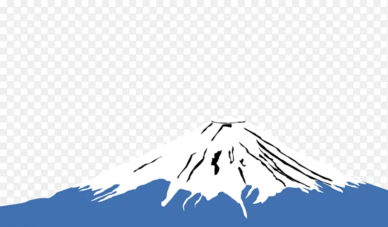 卡通可爱富士山