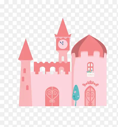 粉色城堡PNG图片素材下载_图片编号ypaxrrpp-免抠素材网