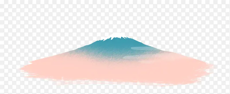 手绘日本富士山