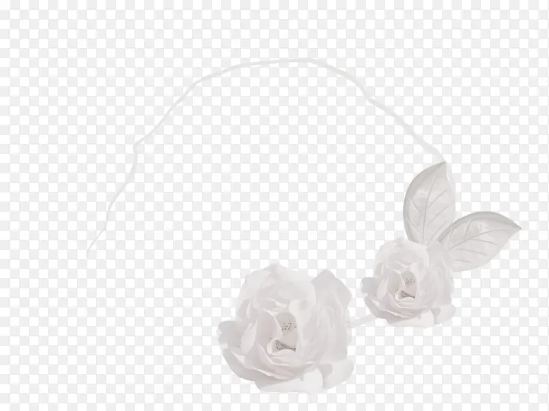 2朵白色纸花