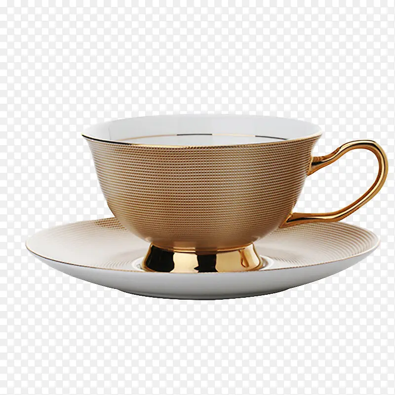 金色复古咖啡杯碟