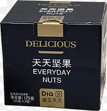 实物拍摄天天坚果包装盒