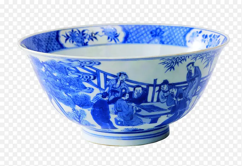 蓝色瓷碗