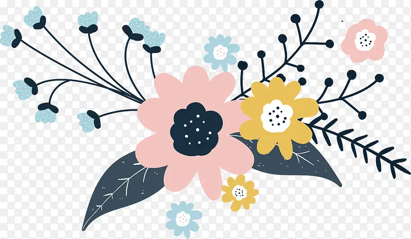 小清新花丛标题框