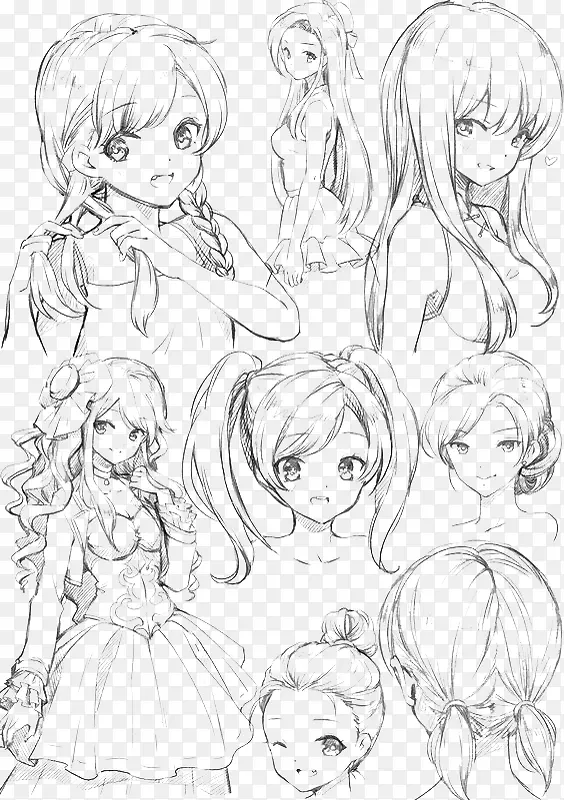 手绘美女