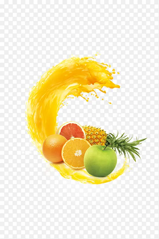 夏季水果种类橙汁菠萝