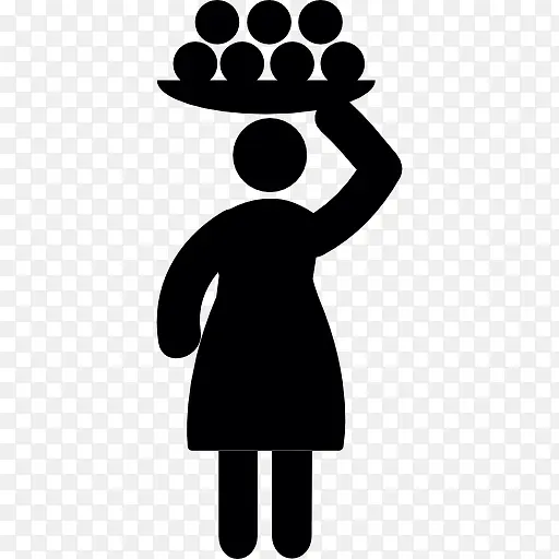 女人带着她的头图标