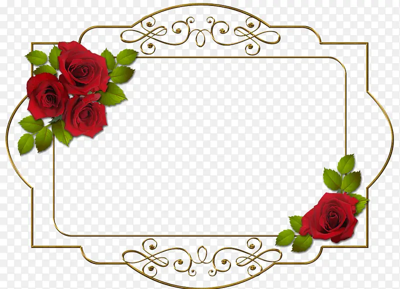 红玫瑰金属边框