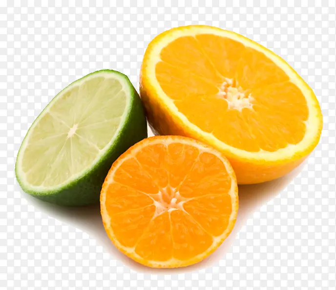 青柠檬和橙子