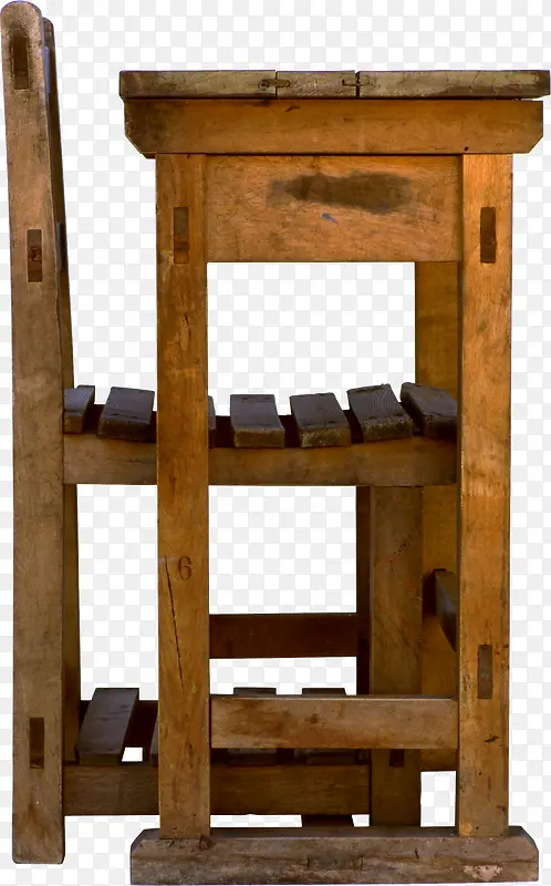 复古木质 课座椅