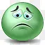 悲伤的的脸表情符号Green-