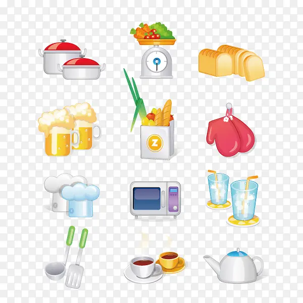 厨房用品及食材图标