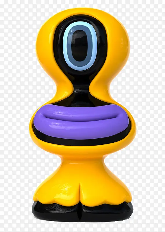 黄身紫嘴大眼机器人