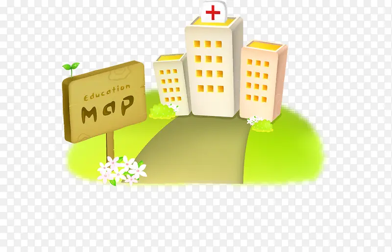 卡通医院地图