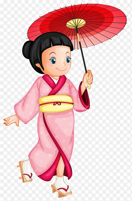 打伞的日本女人