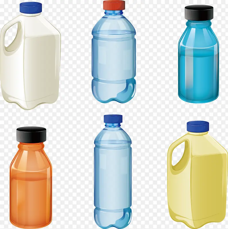 塑料瓶子矢量素材