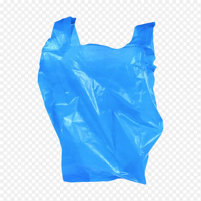 蓝色空的塑料胶袋实物