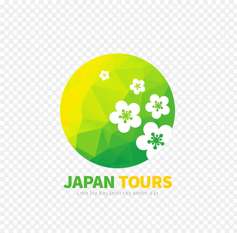 日本樱花旅行标志矢量