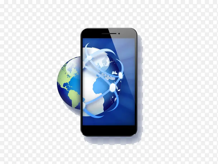 全球业务智能手机与全球图标