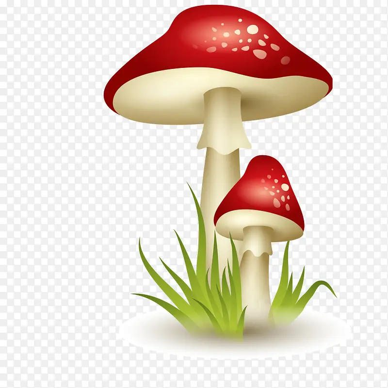 彩色手绘蘑菇食物元素