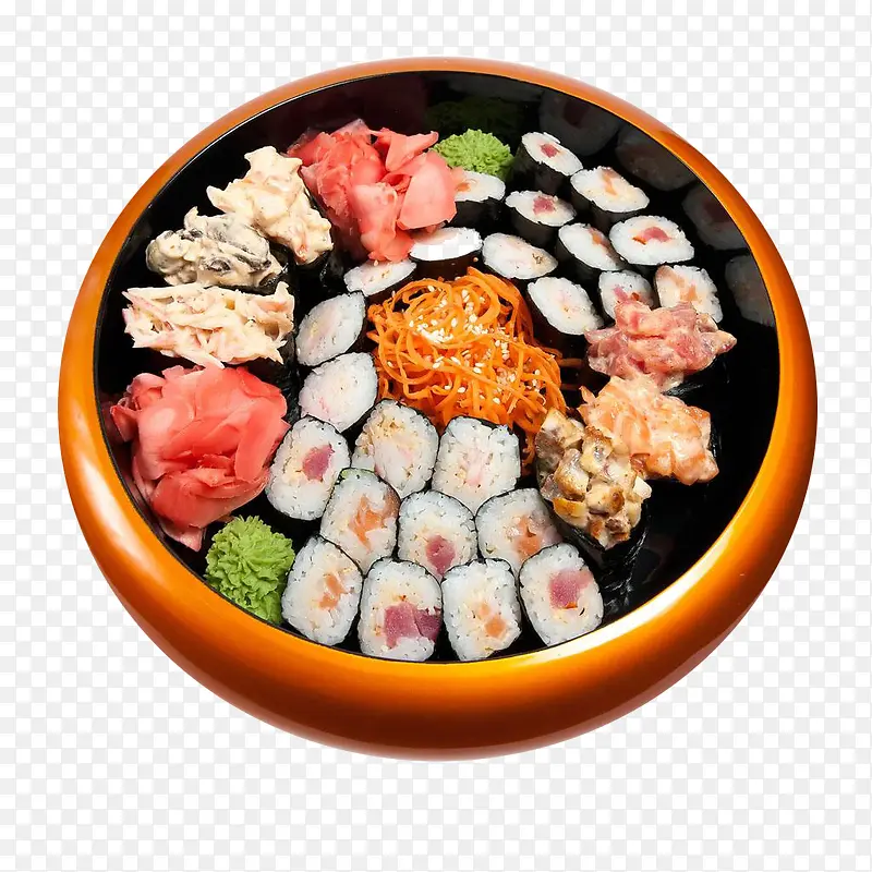 石碗里的寿司美食