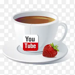 YouTube咖啡茶杯社会图标
