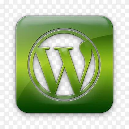 WordPress标志广场绿色