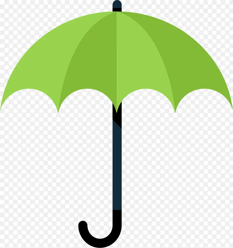伞Green-Flat-icons