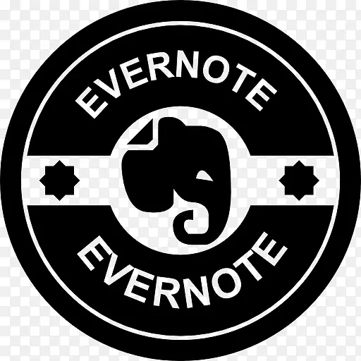 Evernote的复古徽章图标