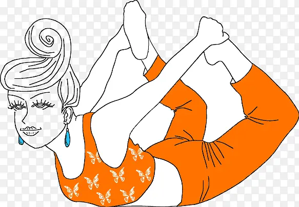 瑜伽女人插画