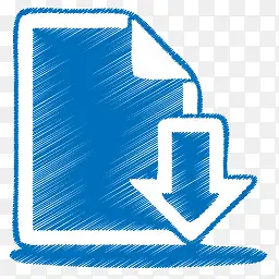 Blue document download Icon